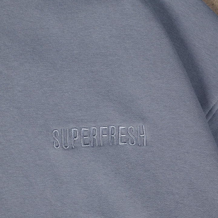 Drop Shoulder Zip Hoodie (Slate)