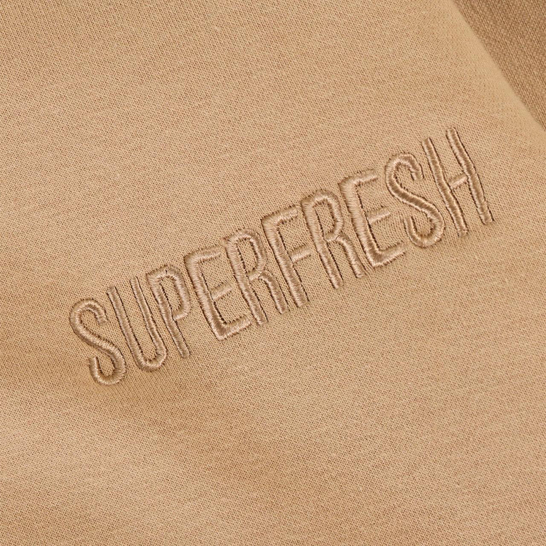 Drop Zip Hoodie (Light Tan)