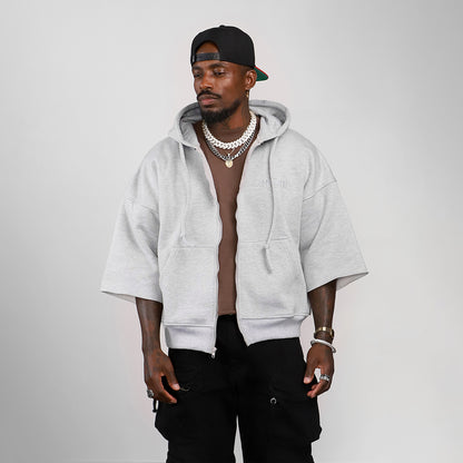 Short Sleeve Hoodies (H-Grey)