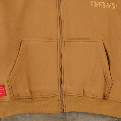 Drop Zip Hoodie (Camel)