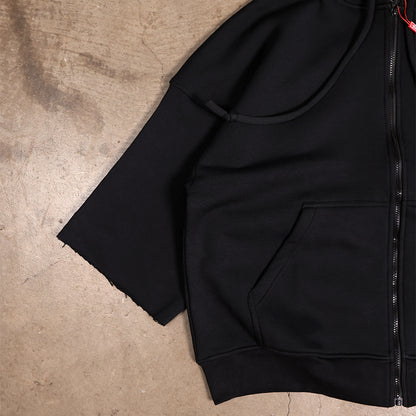 Short Sleeve Hoodies (Black)