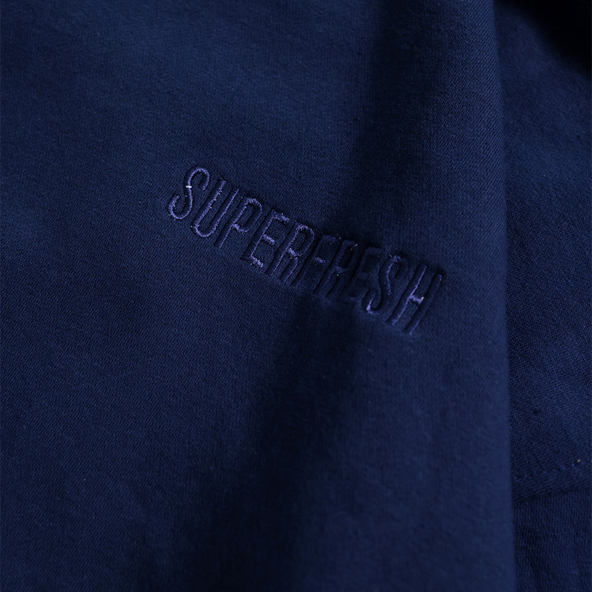 Drop Shoulder Zip Hoodie (Navy)