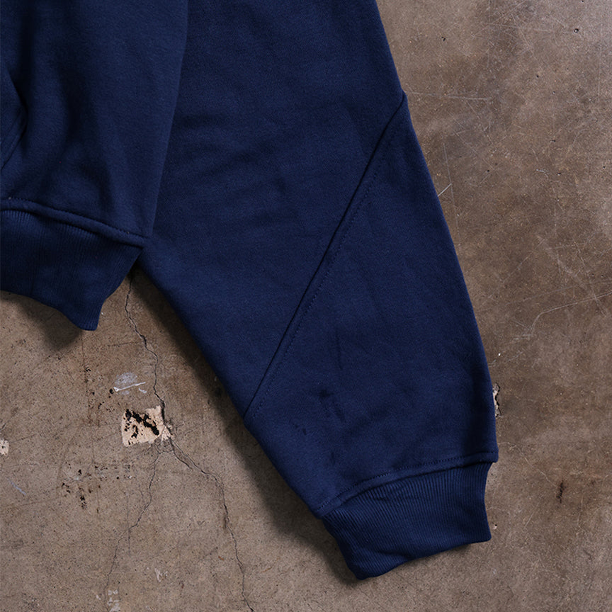 Drop Shoulder Zip Hoodie (Navy)