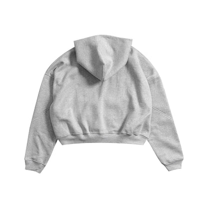 ⁠Drop Shoulder Zip Hoodie (Heather Gray)