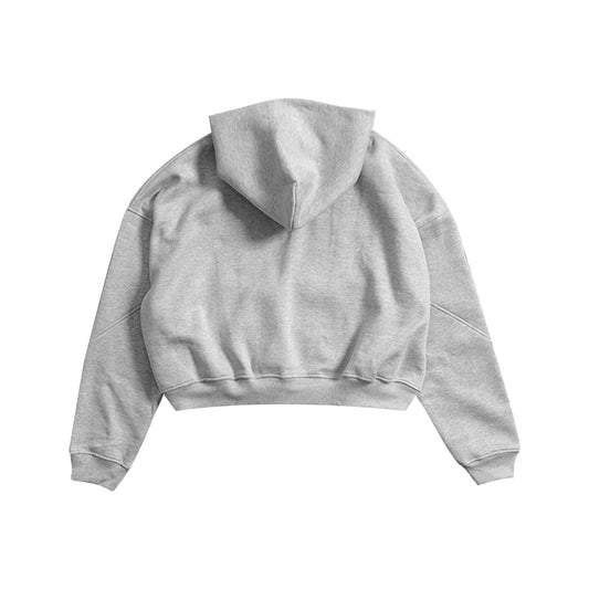 ⁠Drop Shoulder Zip Hoodie (Heather Gray)