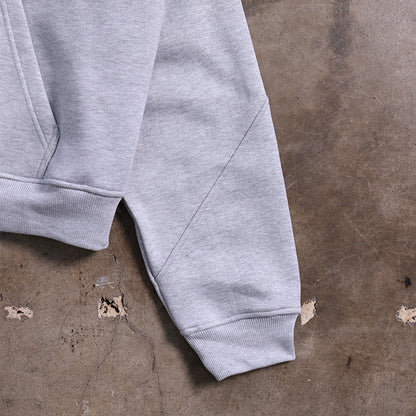 ⁠Drop Shoulder Zip Hoodie (Heather Gray)