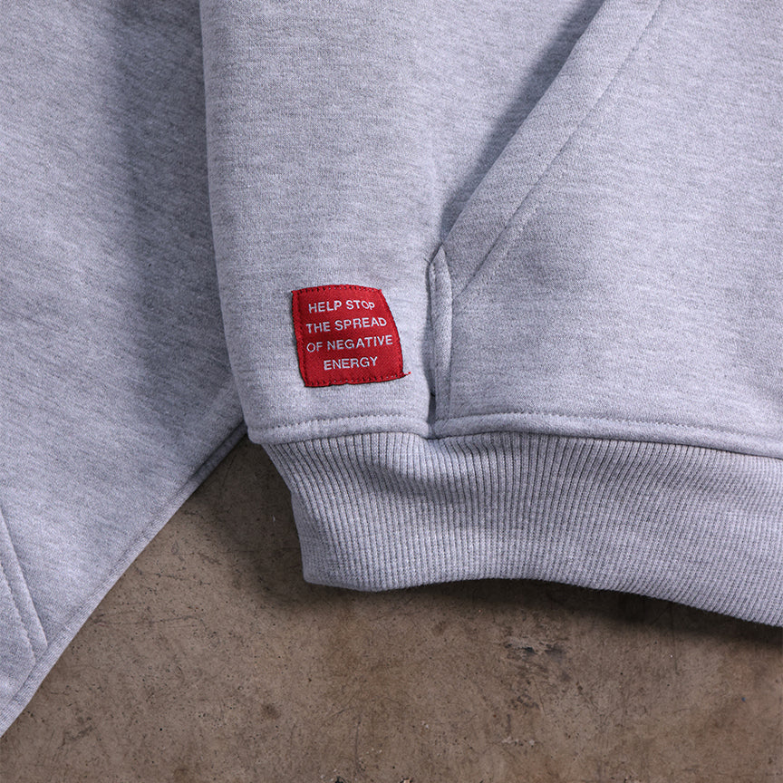 ⁠Drop Shoulder Zip Hoodie (Heather Gray)